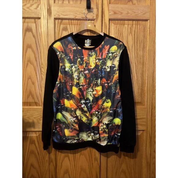 Akademiks‎ Sweater Mens 3XL Black Diamond SublimationGraphic Sweatshirt CrewNeck - Picture 1 of 6